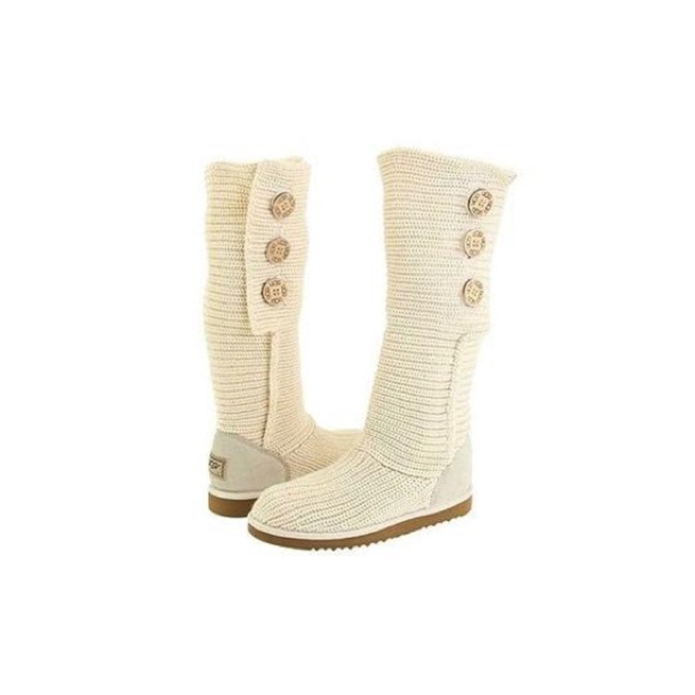 UGG Knit Boots Button Detail